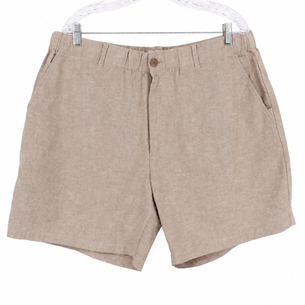 Marine Layer Mens 7" Saturday Hemp Chino Shorts Beige Size XXL Casual Beach